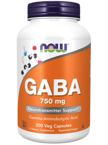NOW - Gaba 750 mg - 200 Vcaps