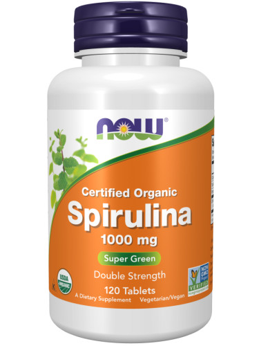 NOW - Spirulina Organic 1000 mg - 120 Tablets