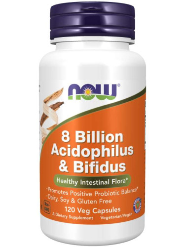 NOW - 8 Billion Acidophilus & Bifidus - 120 Vcaps