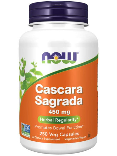 NOW - Cascara Sagrada (Зърнастец) 450 МГ - 250 Капсули
