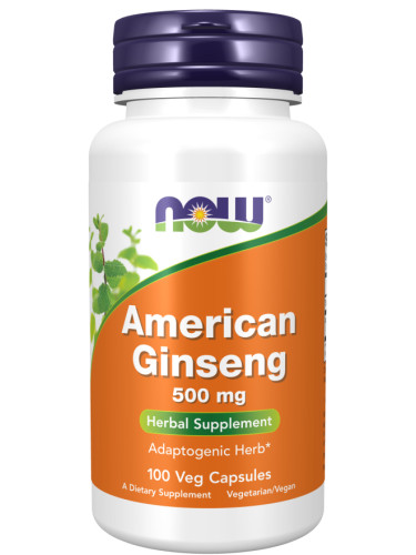 NOW - American Ginseng (Американски жен-шен) 500 mg - 100 веган капсули