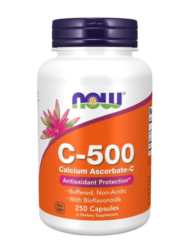 NOW - Vitamin C-500 Ascorbate - 250 веган капсули