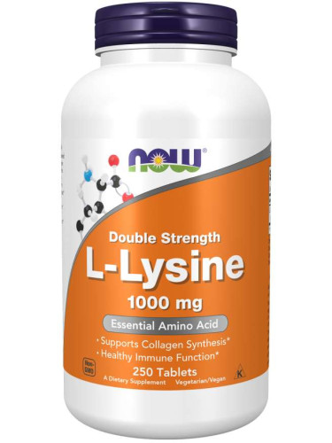 NOW - L-Lysine 1000 mg - 250 tablets