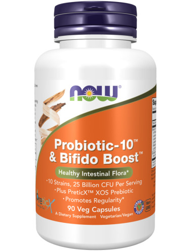 NOW - Probiotic-10™ + Bifido Boost - 90 веган капсули