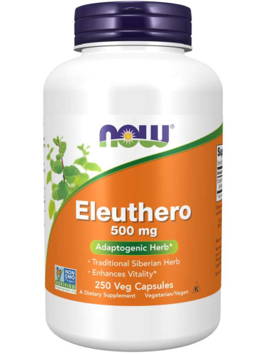 NOW - Eleuthero 500 МГ - 250 Капсули