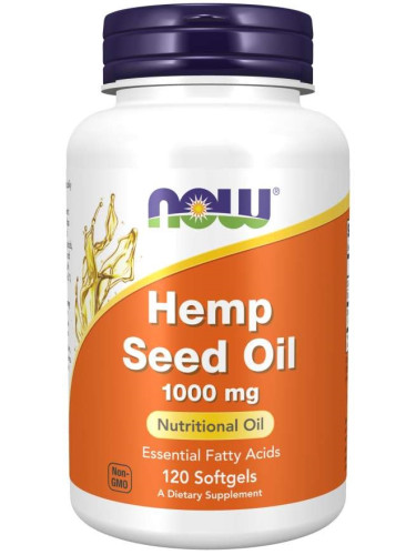NOW - Hemp Seed Oil 1000 mg - 120 дражета