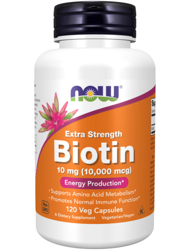 NOW - Biotin (Vitamin B-7) 10 mg - 120 веган капсули