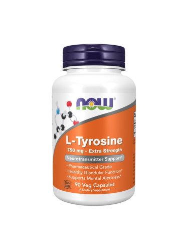 NOW - L-Tyrosine 750 mg - 90 vcaps