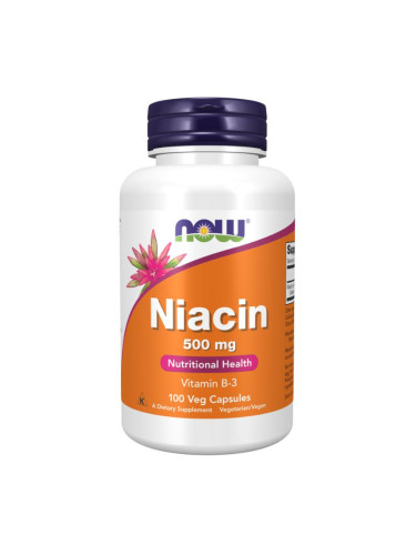 NOW - Vitamin B-3 (Niacin) 500 mg - 100 vcaps