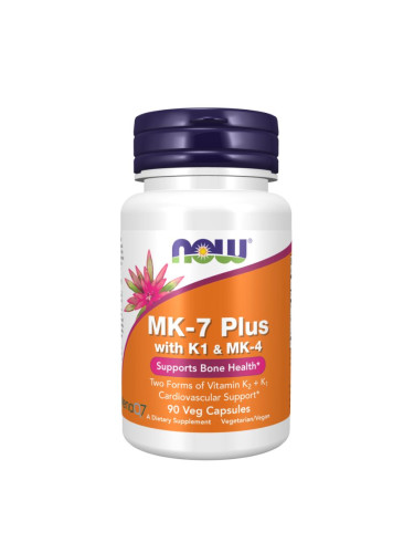 NOW - Vitamin MK7 Plus With K1 & MK-4 - 90 Veg Capsules