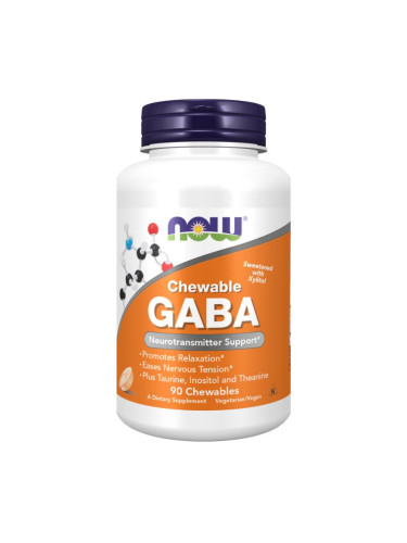 NOW - GABA 250 mg - 90 chewable tablets