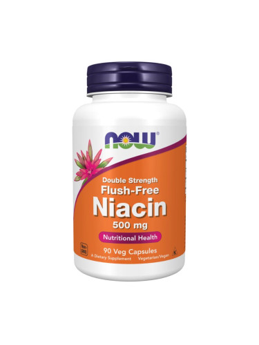 NOW - Flush-Free Niacin (Недразнеща форма на Витамин B-3) 500 МГ - 90 веган капсули