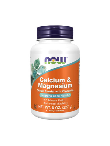 NOW - Calcium & Magnesium Citrate Powder - 227 g