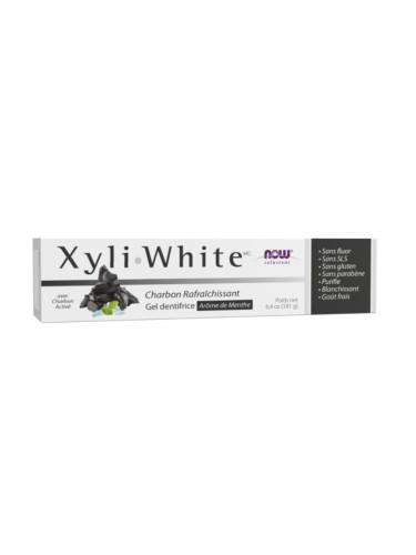 NOW - ПАСТА ЗА ЗЪБИ XYLIWHITE С АКТИВЕН ВЪГЛЕН С ВКУС МЕНТА - 181 г