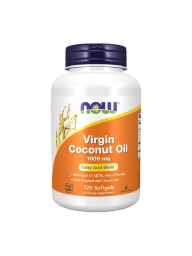 NOW - Virgin Coconut Oil 1000 mg - 120 дражета