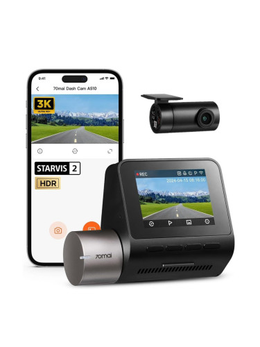 Видеорегистратор Xiaomi 70Mai Dash Cam 4K A510 + Rear Cam Set