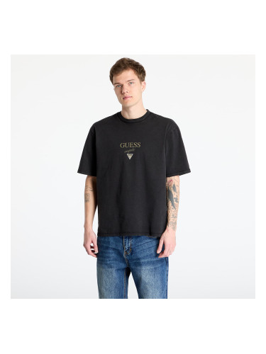 Тениска GUESS Go Printed Baker Logo Tee Jet Black Multi L