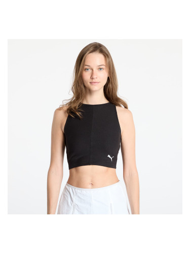 Puma Wardrobe Essentials Ribbed Crop Top PUMA Black S