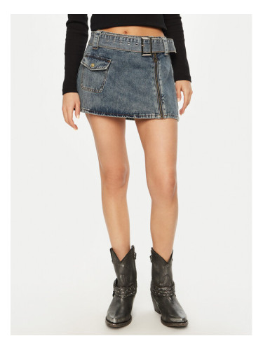 One Teaspoon Мини пола Moto 26744 Тъмносин Regular Fit