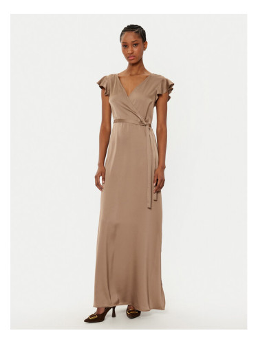 Vila Официална рокля Enna 14100345 Кафяв Regular Fit