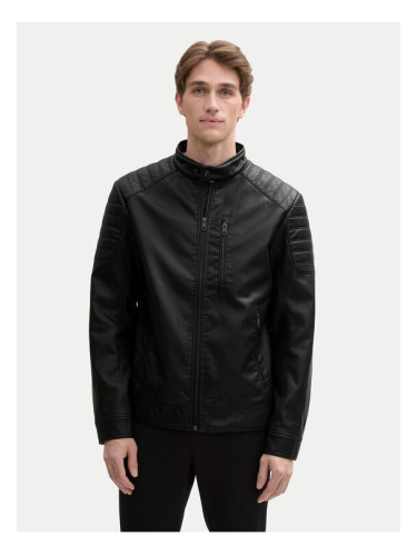 Tom Tailor Яке от имитация на кожа 1044100 Черен Regular Fit