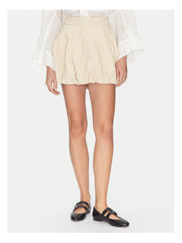 Munthe Кожена пола Frauke 251121725105 Бежов Regular Fit