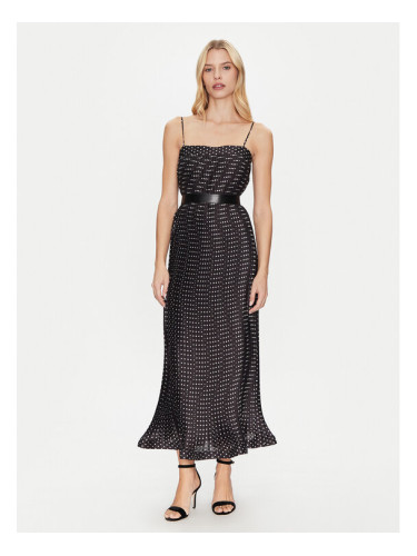 Simona Corsellini Коктейлна рокля P25CPAB01201 Черен Slim Fit