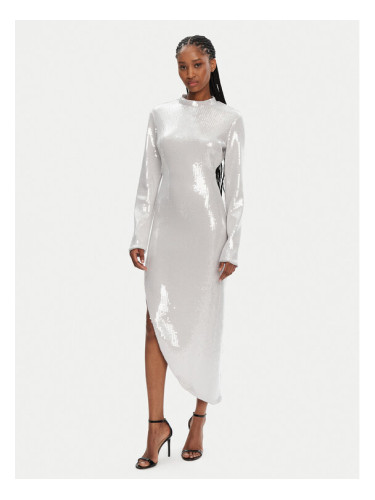 ROTATE Коктейлна рокля 113568 Сребрист Regular Fit