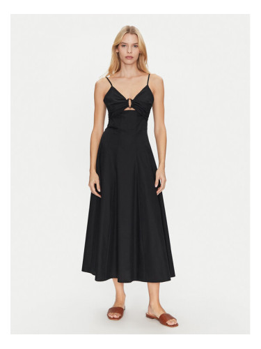 Simona Corsellini Коктейлна рокля P25CPAB01101 Черен Slim Fit