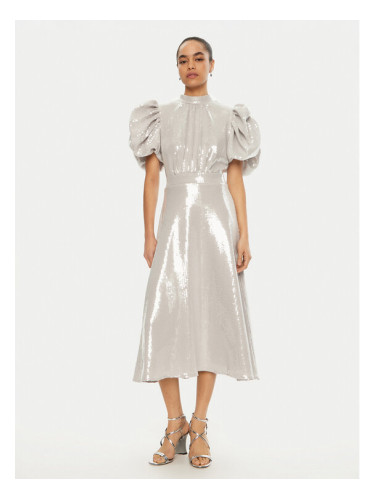 ROTATE Коктейлна рокля 113871 Сребрист Regular Fit
