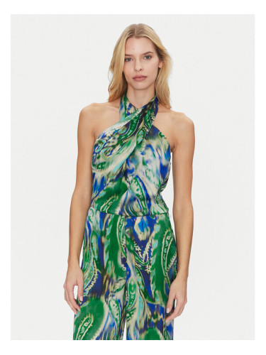 Simona Corsellini Блуза P25CPTO01401 Зелен Slim Fit