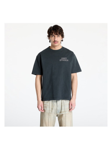 Тениска OBEY Studios Outline T-Shirt Pigment True Vintage Black S