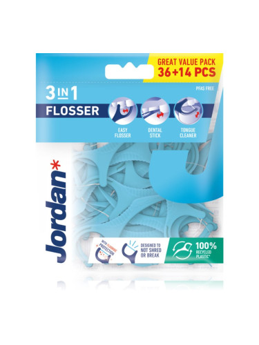 Jordan Flosser 3in1 конец за зъби 50 бр.