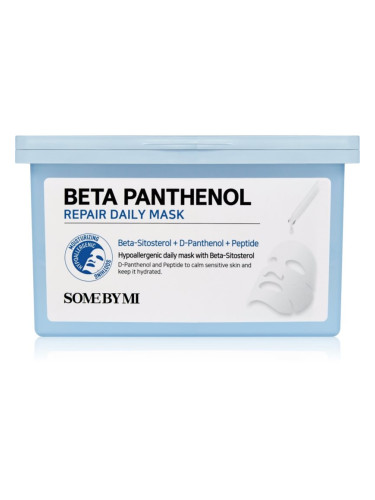 Some By Mi Beta Panthenol Repair Daily Mask успокояваща платнена маска големи опаковки 30 бр.