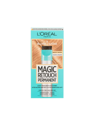 L'Oréal Paris Magic Retouch Permanent Боя за коса за жени 18 ml Нюанс 8 Blond увредена кутия