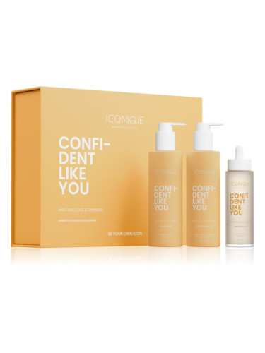 ICONIQUE Professional CONFIDENT LIKE YOU Anti-Hair Loss & Thinning Set комплект против косопад