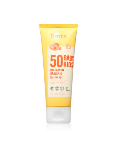 Derma Kids детски крем за слънчеви бани SPF 50 75 мл.