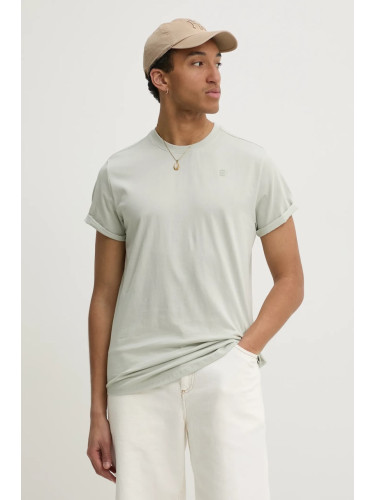 Памучна тениска G-Star в бяло с изчистен дизайн D16396-B353