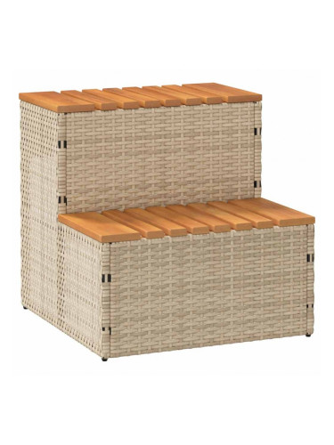 Sonata H Стъпало за джакузи Beige 50x50x50,5 cm Поли ратан