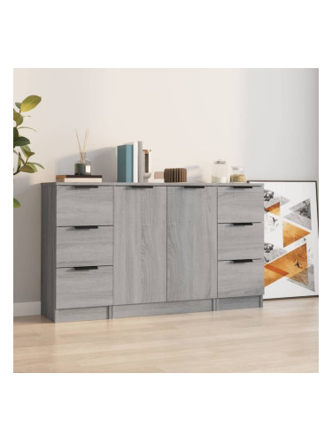 Sonata H Сайдборди, 3 бр, сив сонома, инженерно дърво