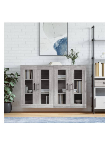 Sonata H Стенни шкафове, 2 бр, сив сонома, инженерно дърво
