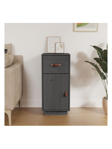 Sonata H Сайдборд, сив, 34x40x75 см, бор масив