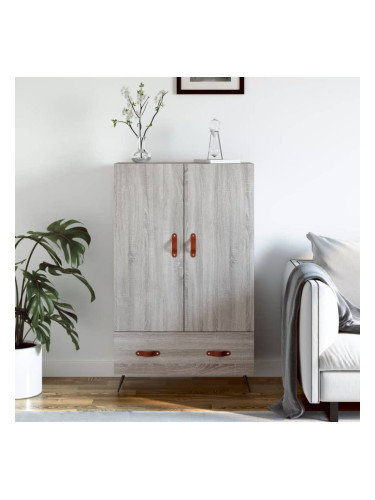 Sonata H Висок шкаф, сив сонома, 69,5x31x115 см, инженерно дърво