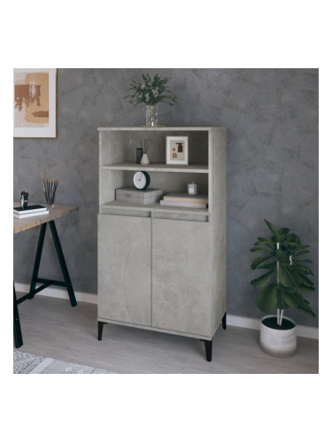 Sonata H Висок шкаф, бетонно сив, 60x36x110 см, инженерно дърво