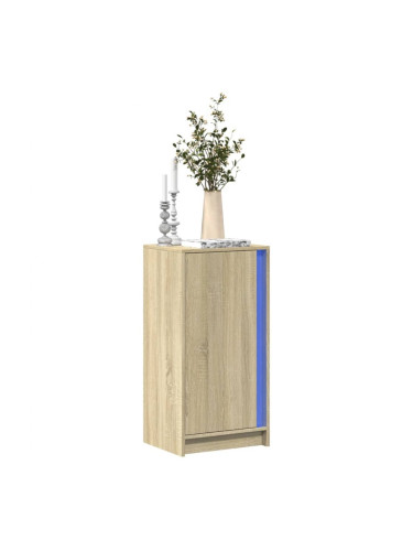 Sonata H Сайдборд с LED, дъб сонома, 42,5x34x85 см, инженерно дърво