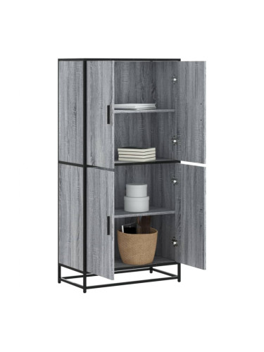 Sonata H Висока дъска Grey Sonoma 68x35x139 cm Инженерна дървесина