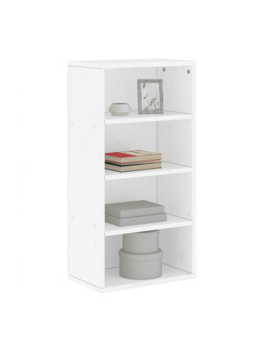Sonata H Страничен шкаф ODDA White 40x24x79 cm Масивна дървесина Бор