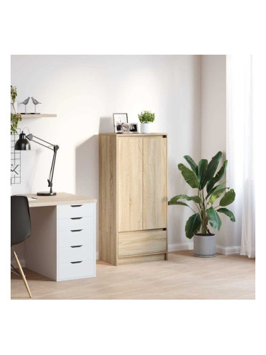 Sonata H Шкаф с чекмеджета, дъб сонома 55,5x34x119,5 см, инженерно дърво
