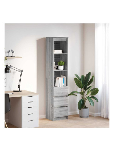 Sonata H Висока дъска сив сонома 37,5x35x180 см инженерно дърво