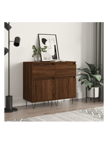 Sonata H Бюфети 2 бр кафяв дъб 40x35x70 см инженерно дърво